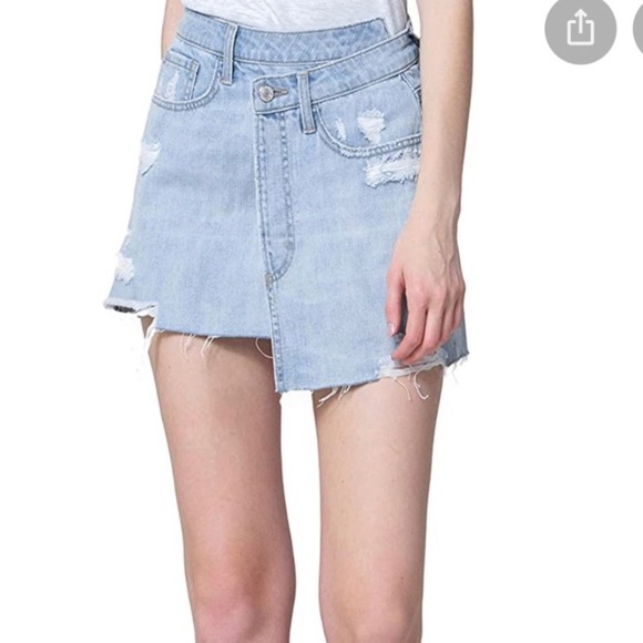 Vervet Dresses & Skirts - VERVET High Rise Denim Wrap Skirt NWT in Large